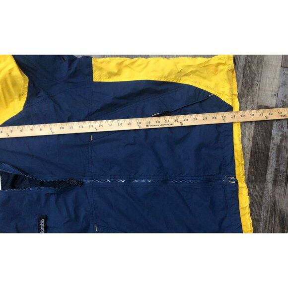Columbia Sportswear Mens XL Blue & Yellow Hooded Jacket Full Zip - Picture 7 of 7